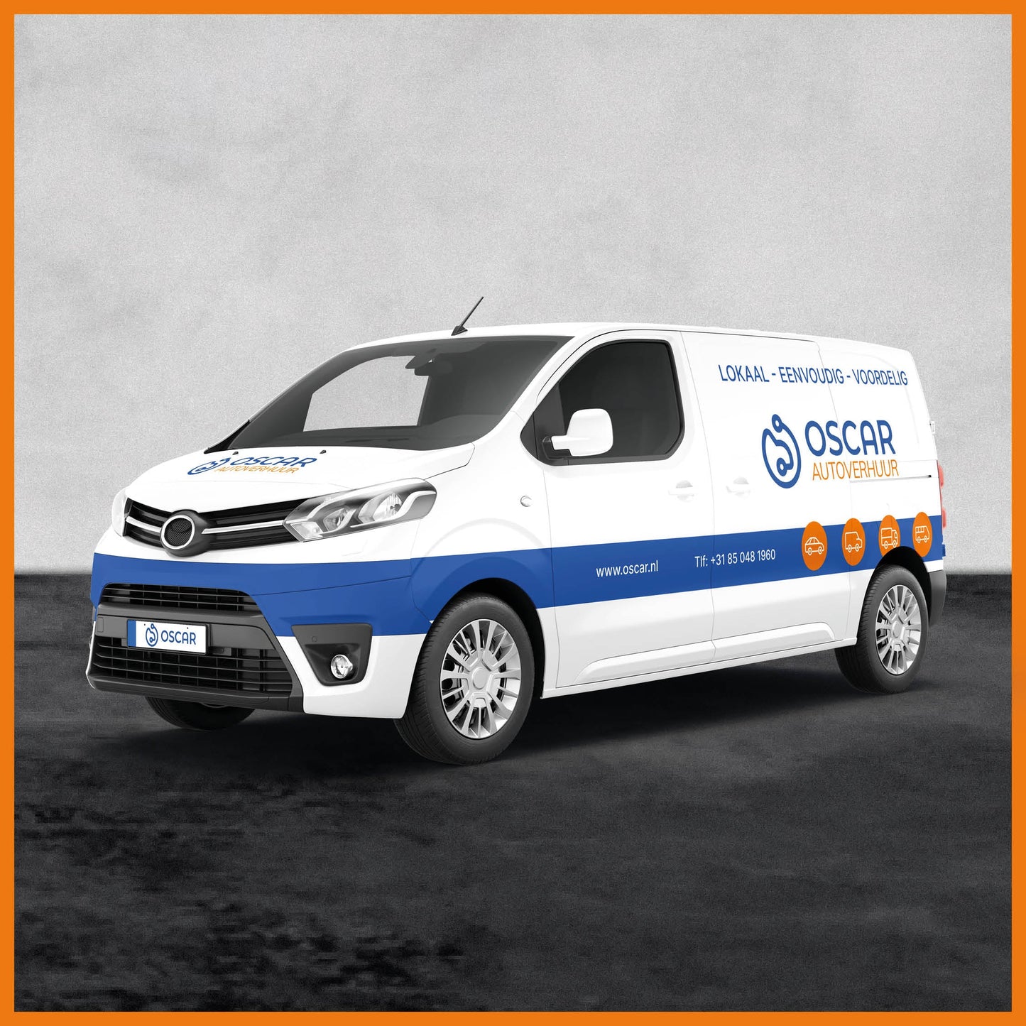 Wrapping middelgrote bestelbus