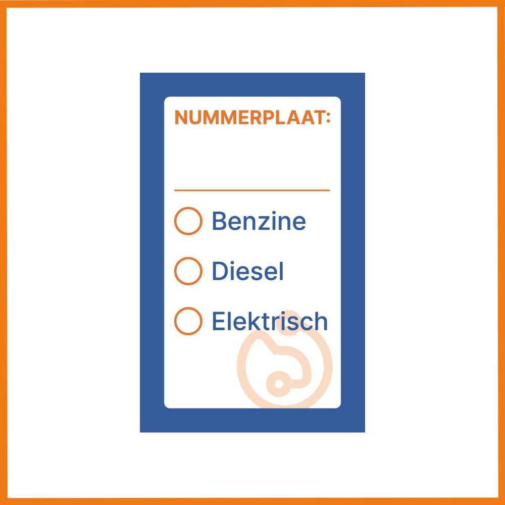 Sleutelhanger - Achterzijde papier