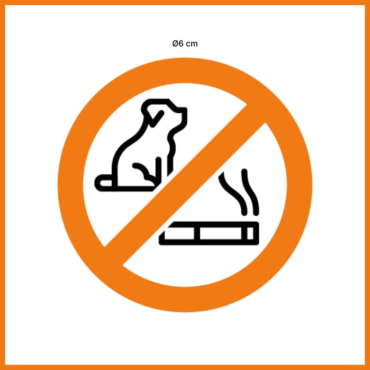 Niet roken & geen dieren sticker (5 stuks)