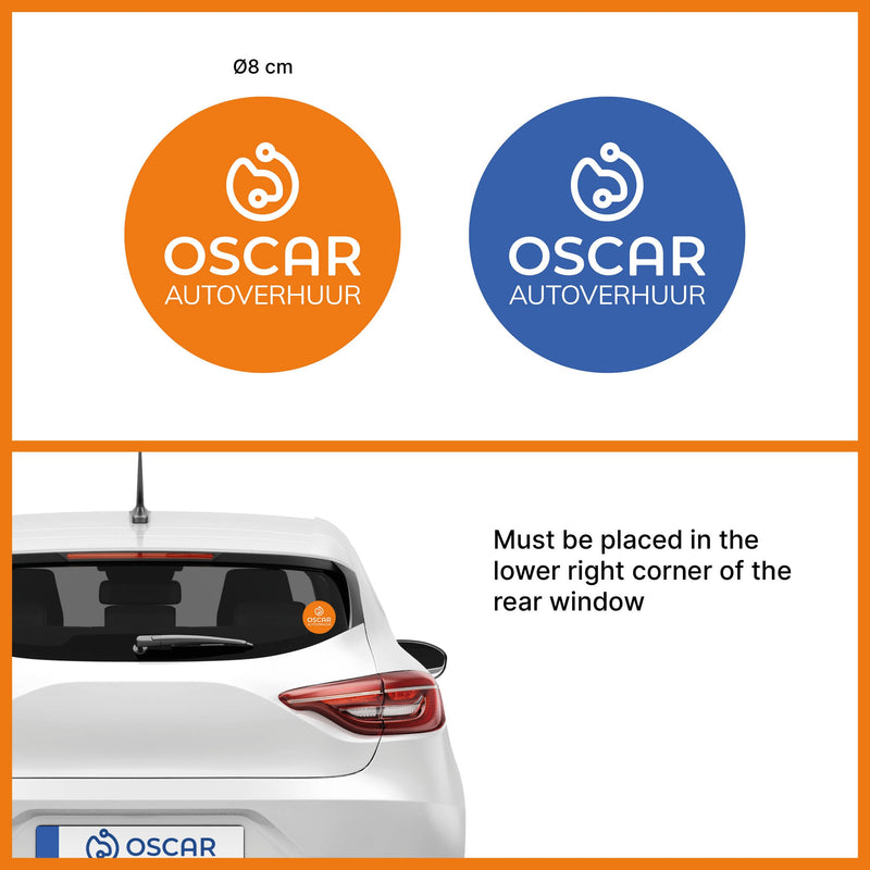 Oscar sticker rond (5 stuks)
