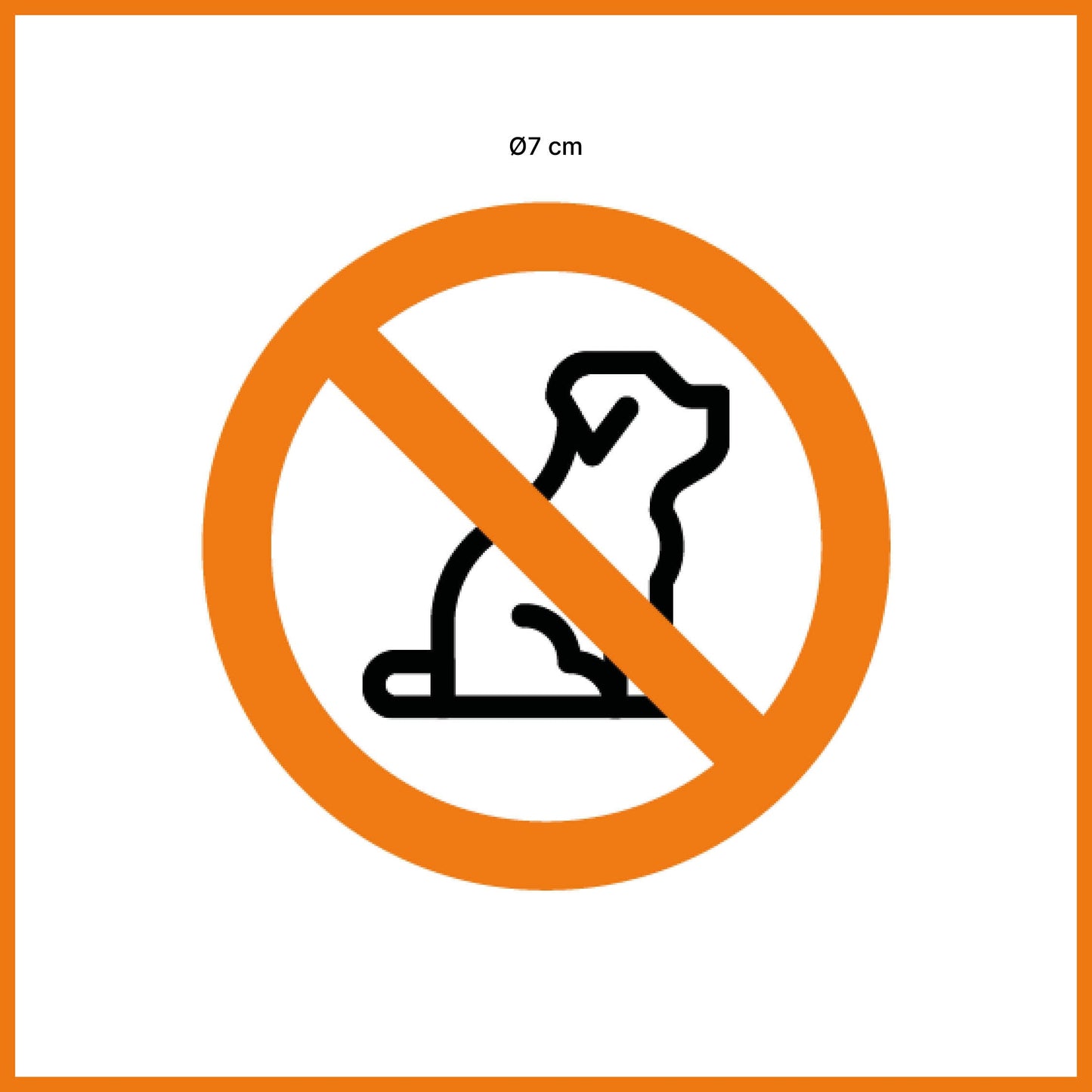 Geen dieren sticker (5 stuks)