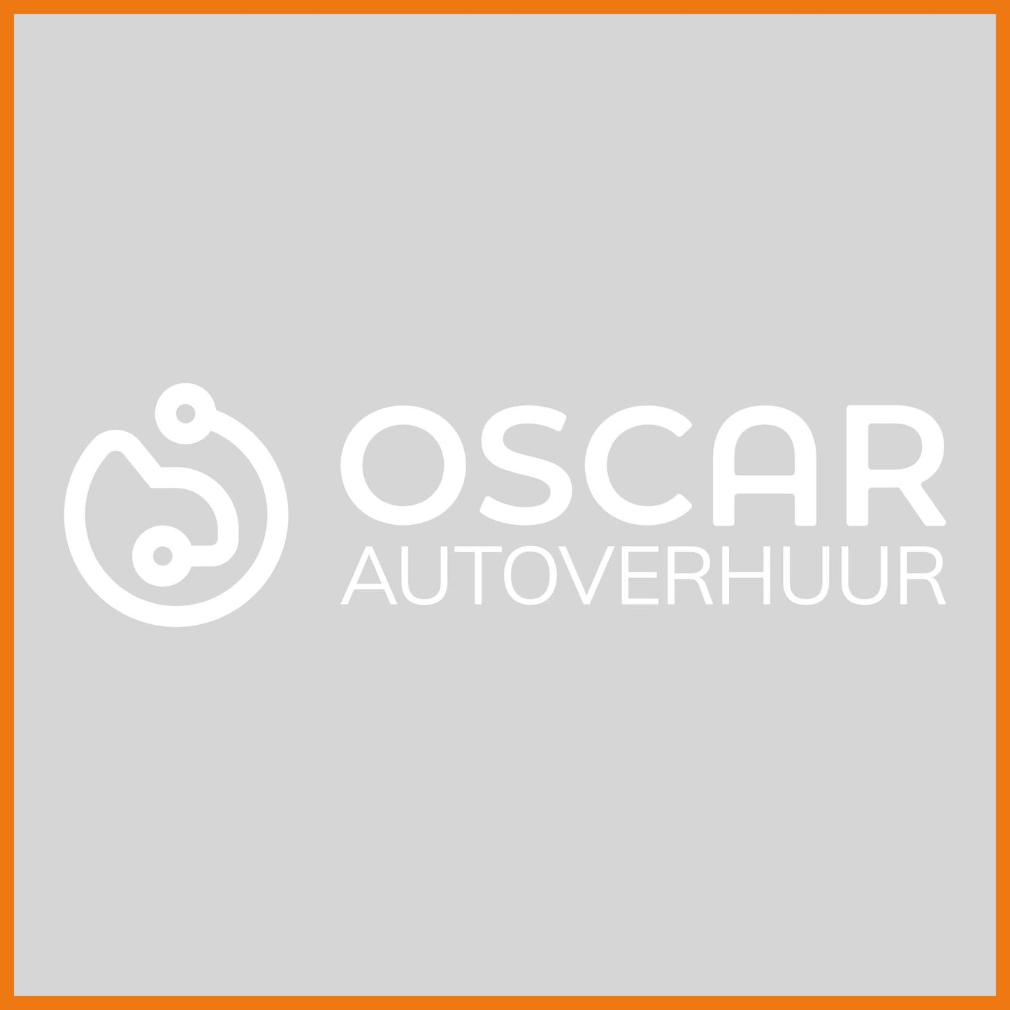Contoursticker met wit logo